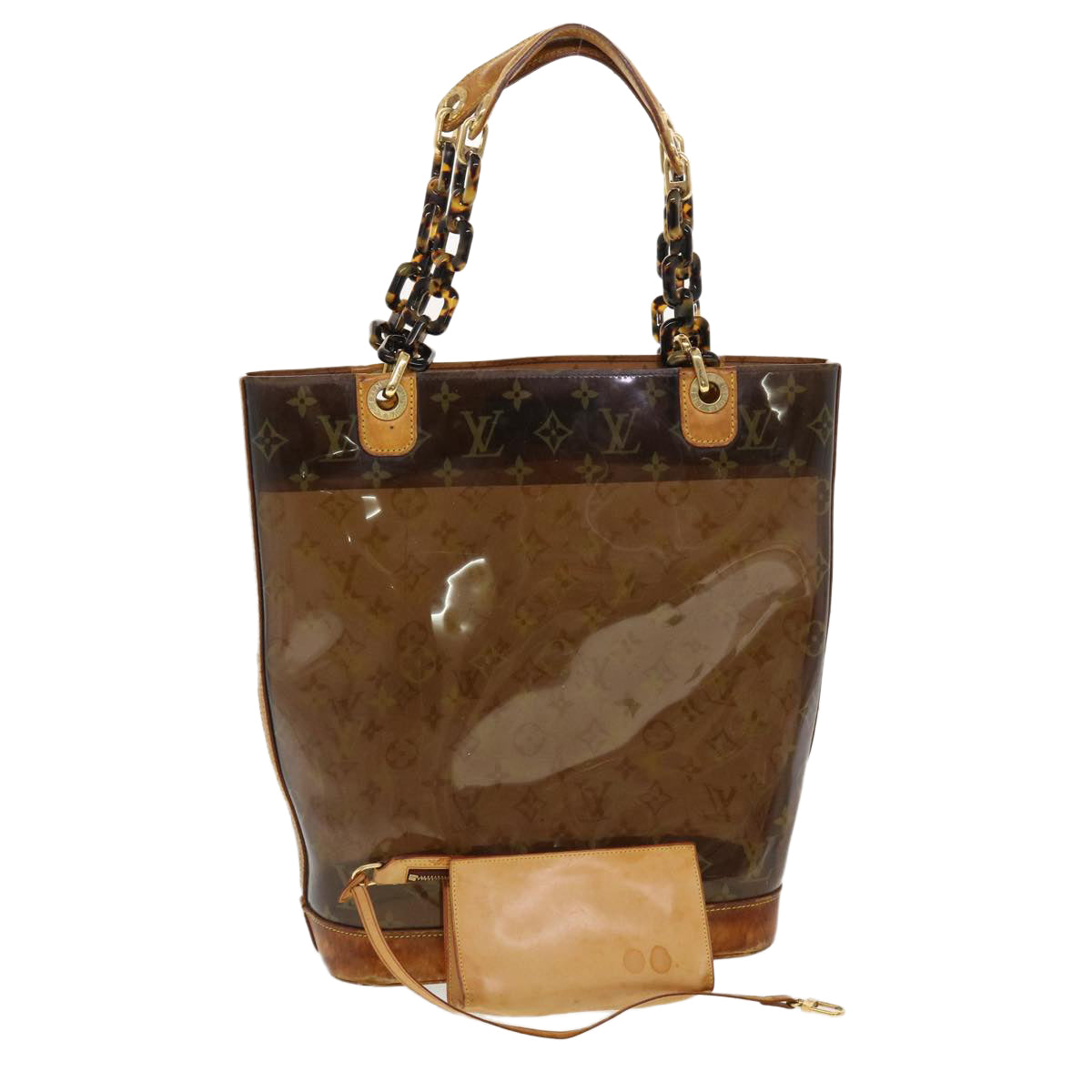 LOUIS VUITTON Monogram Vinyl Cabas Amble MM Tote Bag Brown M92501 LV th3735