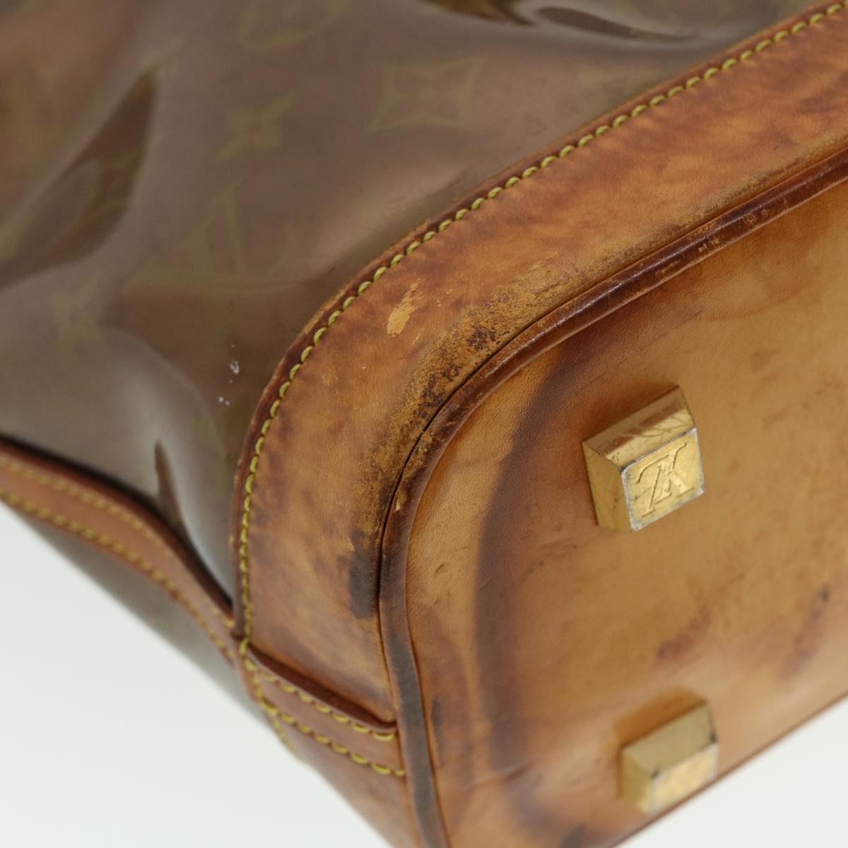 LOUIS VUITTON Monogram Vinyl Cabas Amble MM Tote Bag Brown M92501 LV th3735