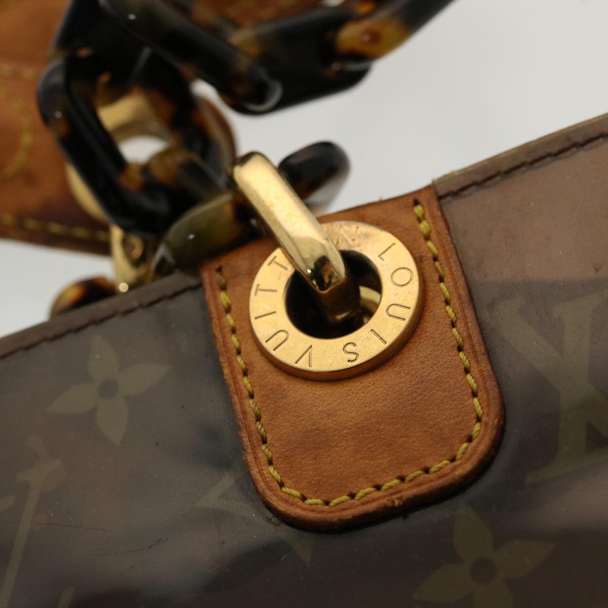LOUIS VUITTON Monogram Vinyl Cabas Amble MM Tote Bag Brown M92501 LV th3735