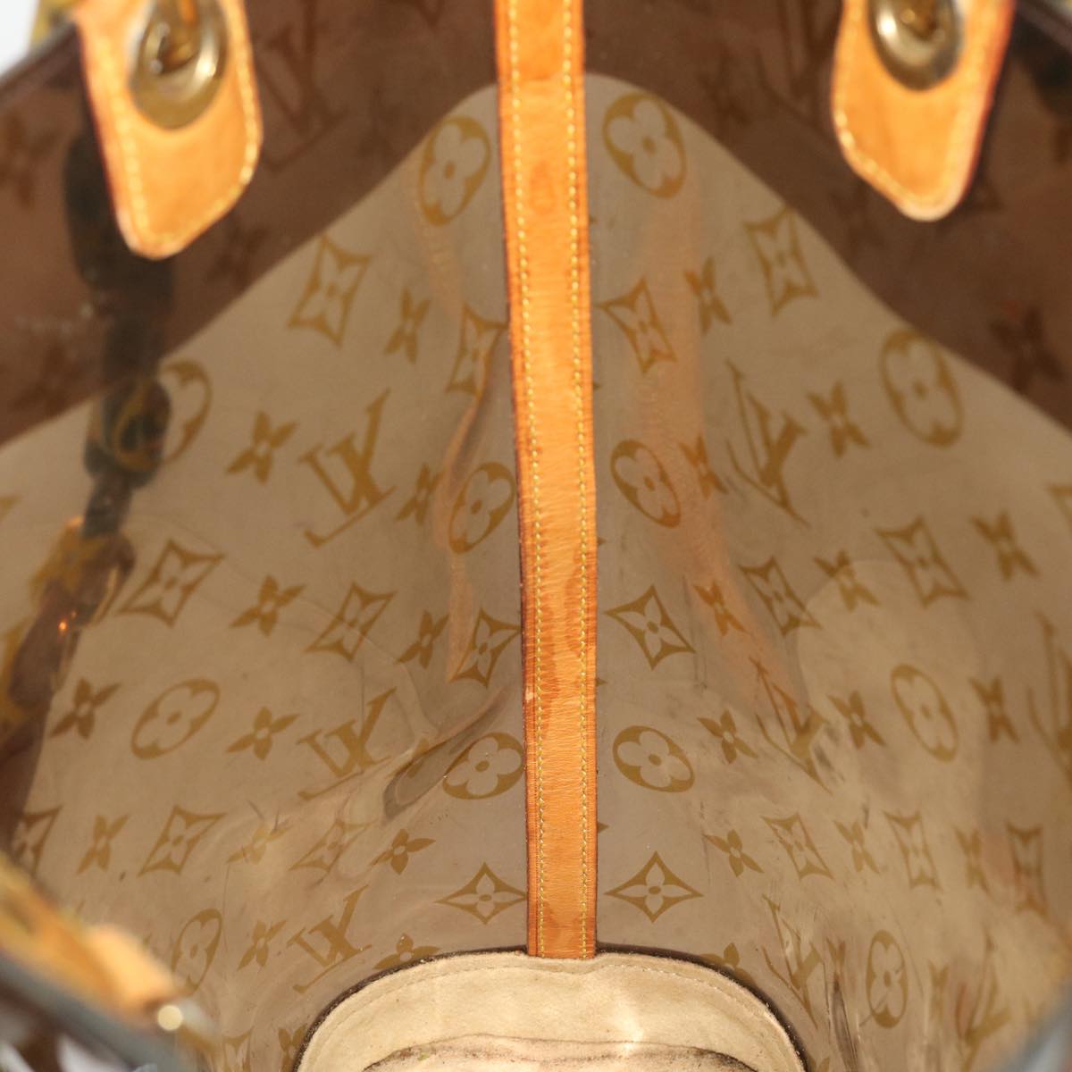 LOUIS VUITTON Monogram Vinyl Cabas Amble MM Tote Bag Brown M92501 LV th3735