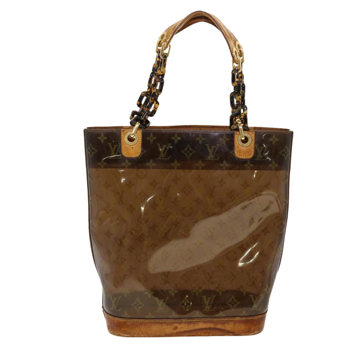 LOUIS VUITTON Monogram Vinyl Cabas Amble MM Tote Bag Brown M92501 LV th3735
