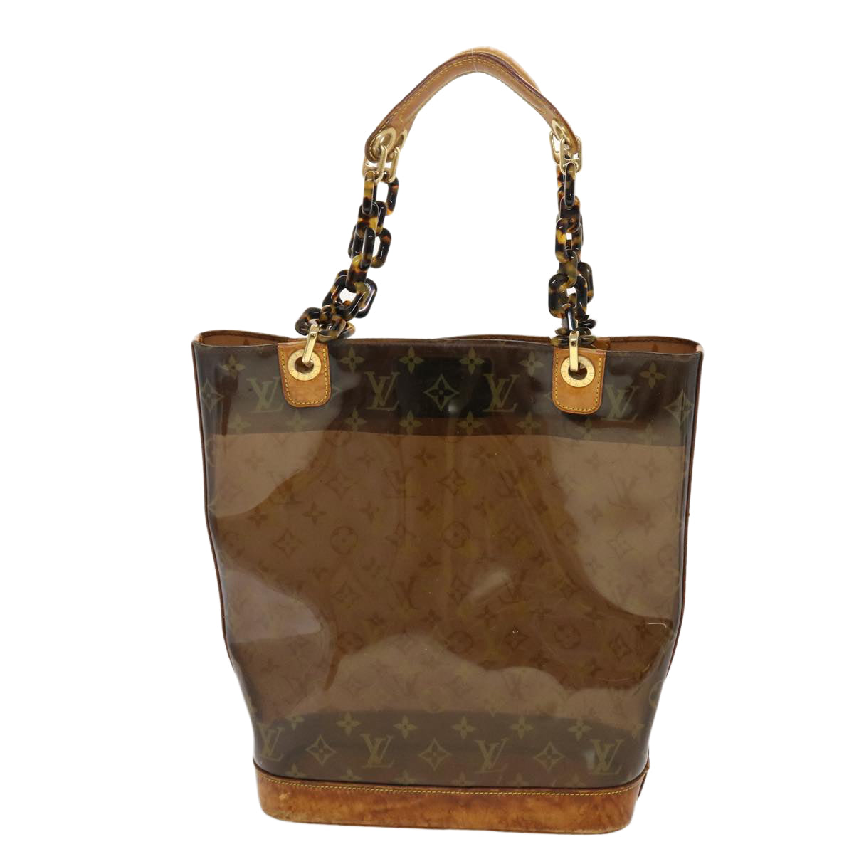 LOUIS VUITTON Monogram Vinyl Cabas Amble MM Tote Bag Brown M92501 LV th3735