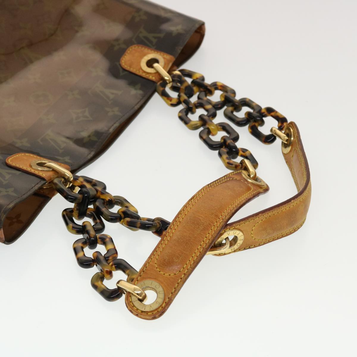 LOUIS VUITTON Monogram Vinyl Cabas Amble MM Tote Bag Brown M92501 LV th3735