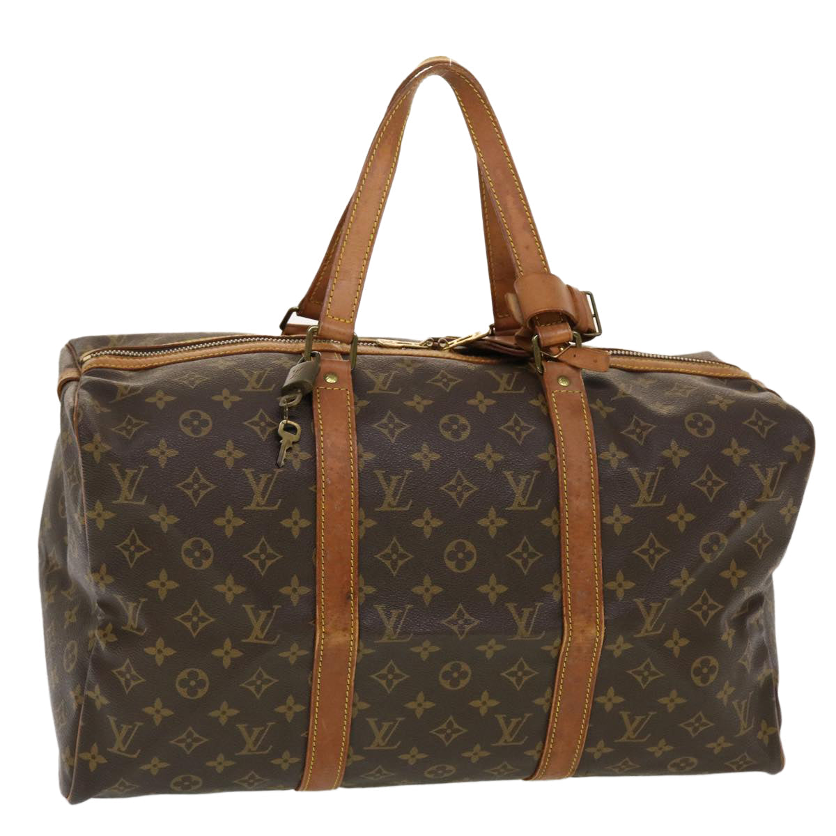 LOUIS VUITTON Monogram Sac Souple 45 Boston Bag M41624 LV th3736