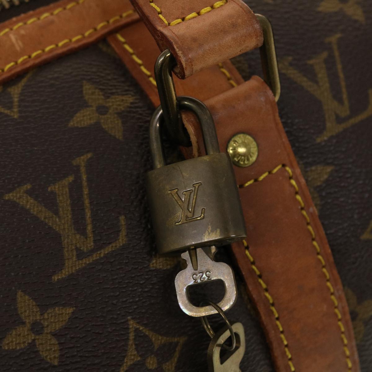 LOUIS VUITTON Monogram Sac Souple 45 Boston Bag M41624 LV th3736