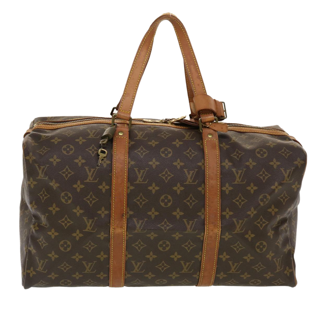 LOUIS VUITTON Monogram Sac Souple 45 Boston Bag M41624 LV th3736
