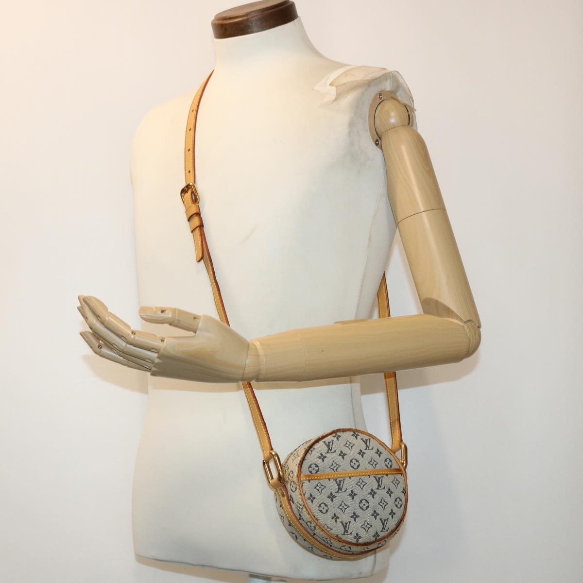 LOUIS VUITTON Monogram Mini Jeanne PM Shoulder Bag Blue M92001 LV th3755