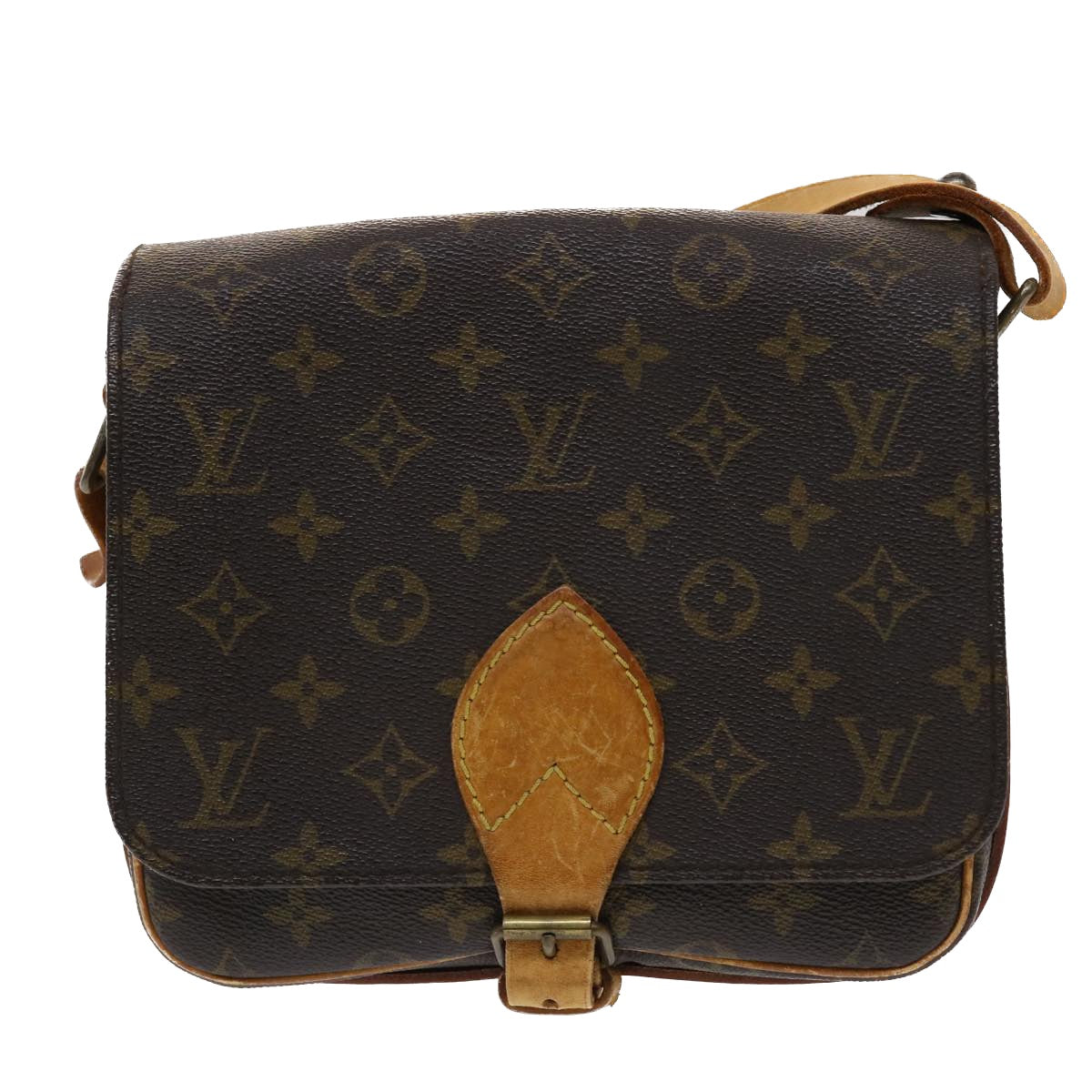 LOUIS VUITTON Monogram Cartouchiere MM Shoulder Bag M51253 LV th3764