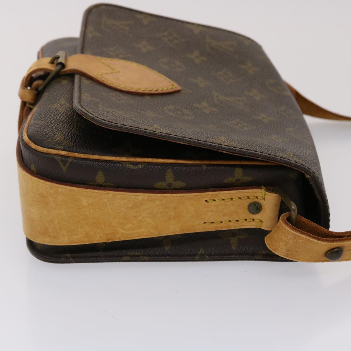 LOUIS VUITTON Monogram Cartouchiere MM Shoulder Bag M51253 LV th3764