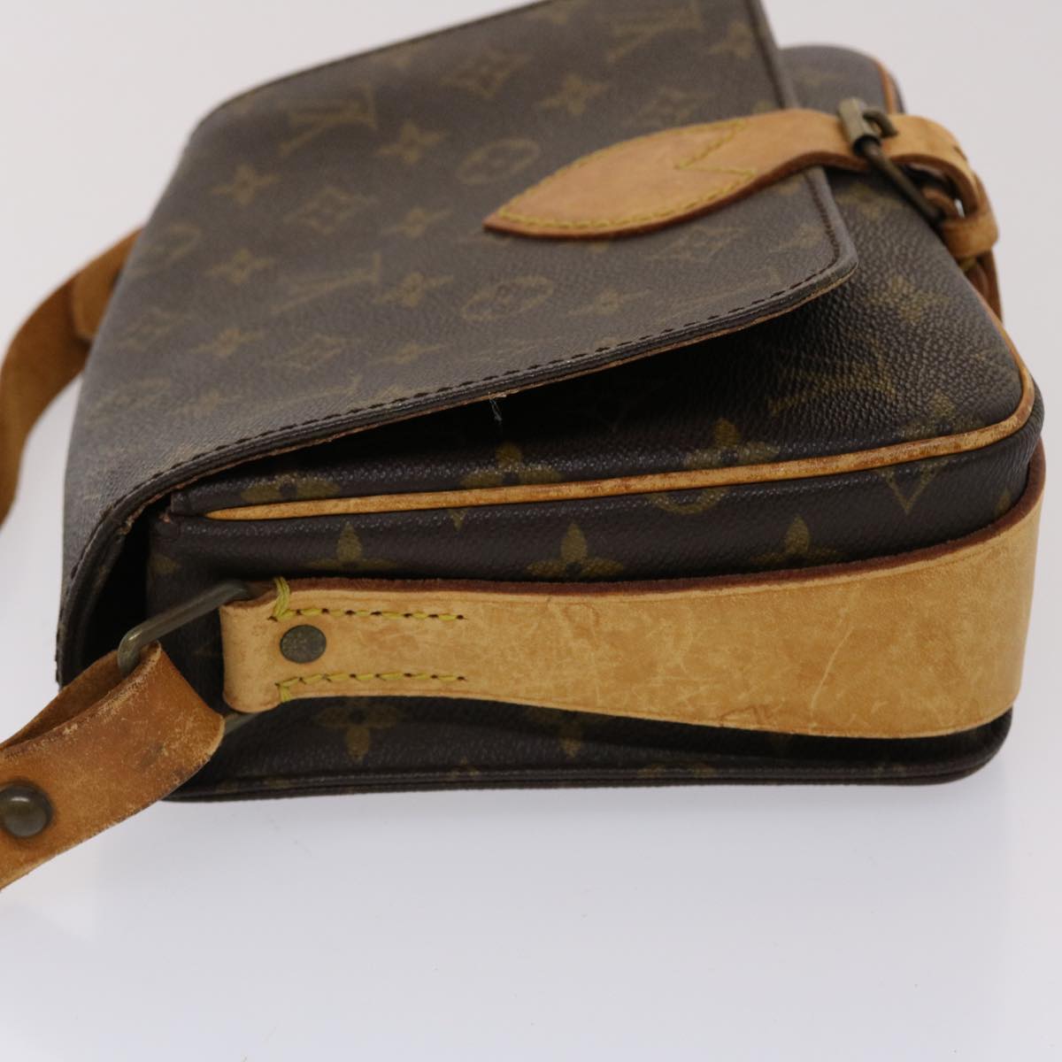 LOUIS VUITTON Monogram Cartouchiere MM Shoulder Bag M51253 LV th3764