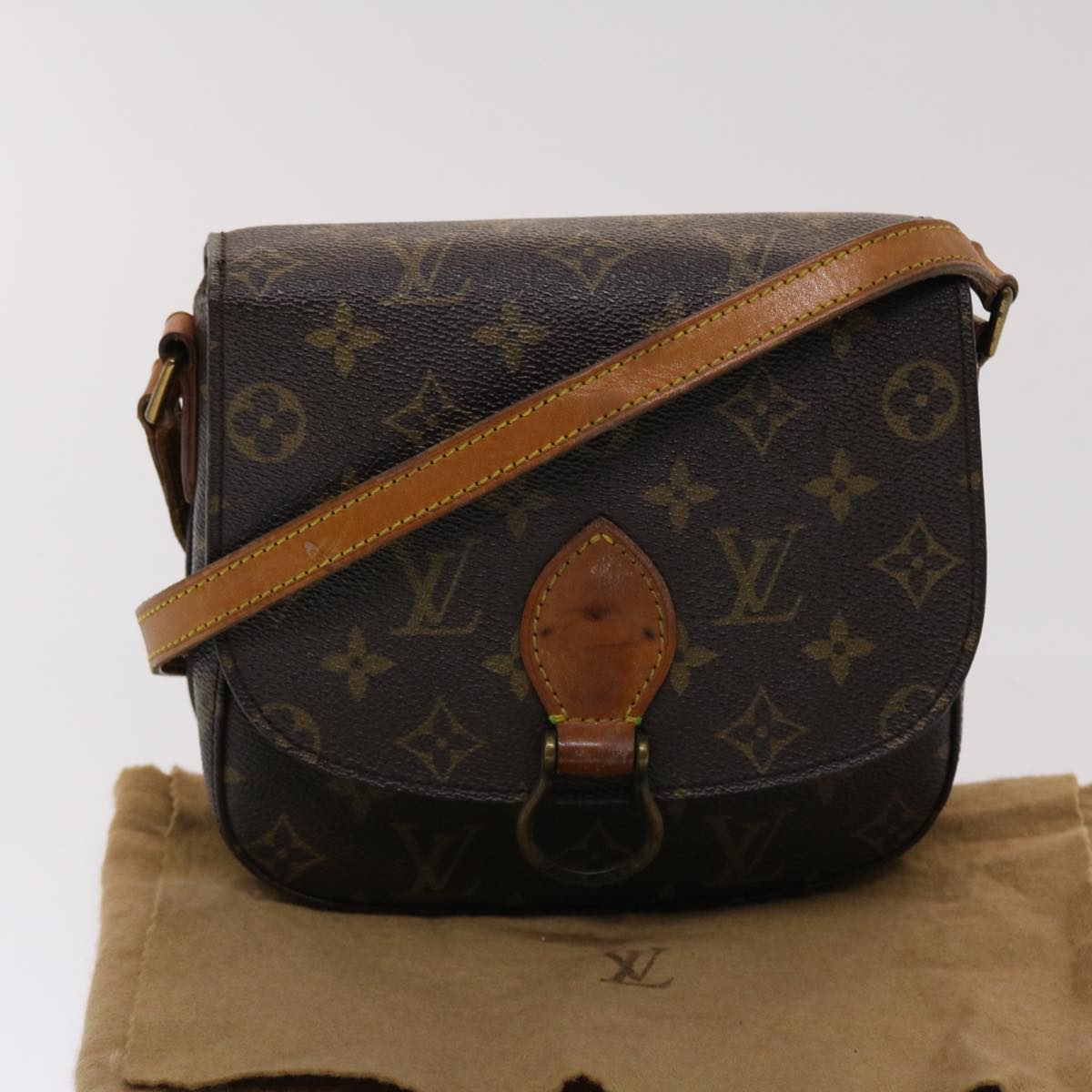 LOUIS VUITTON Monogram Saint Cloud MM Shoulder Bag M51243 LV th3770