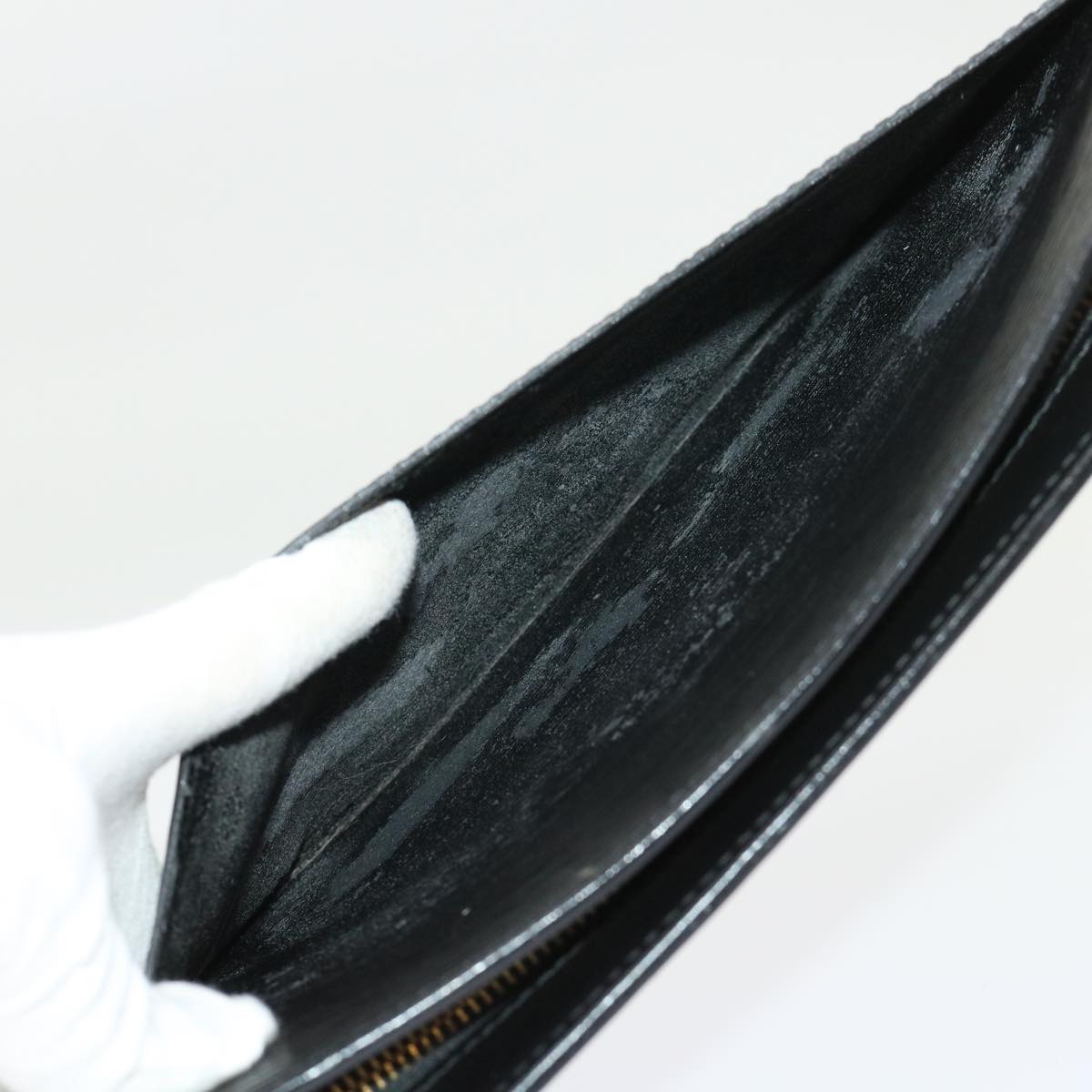 LOUIS VUITTON Epi Pochette Homme Clutch Bag Black M52522 LV th3777