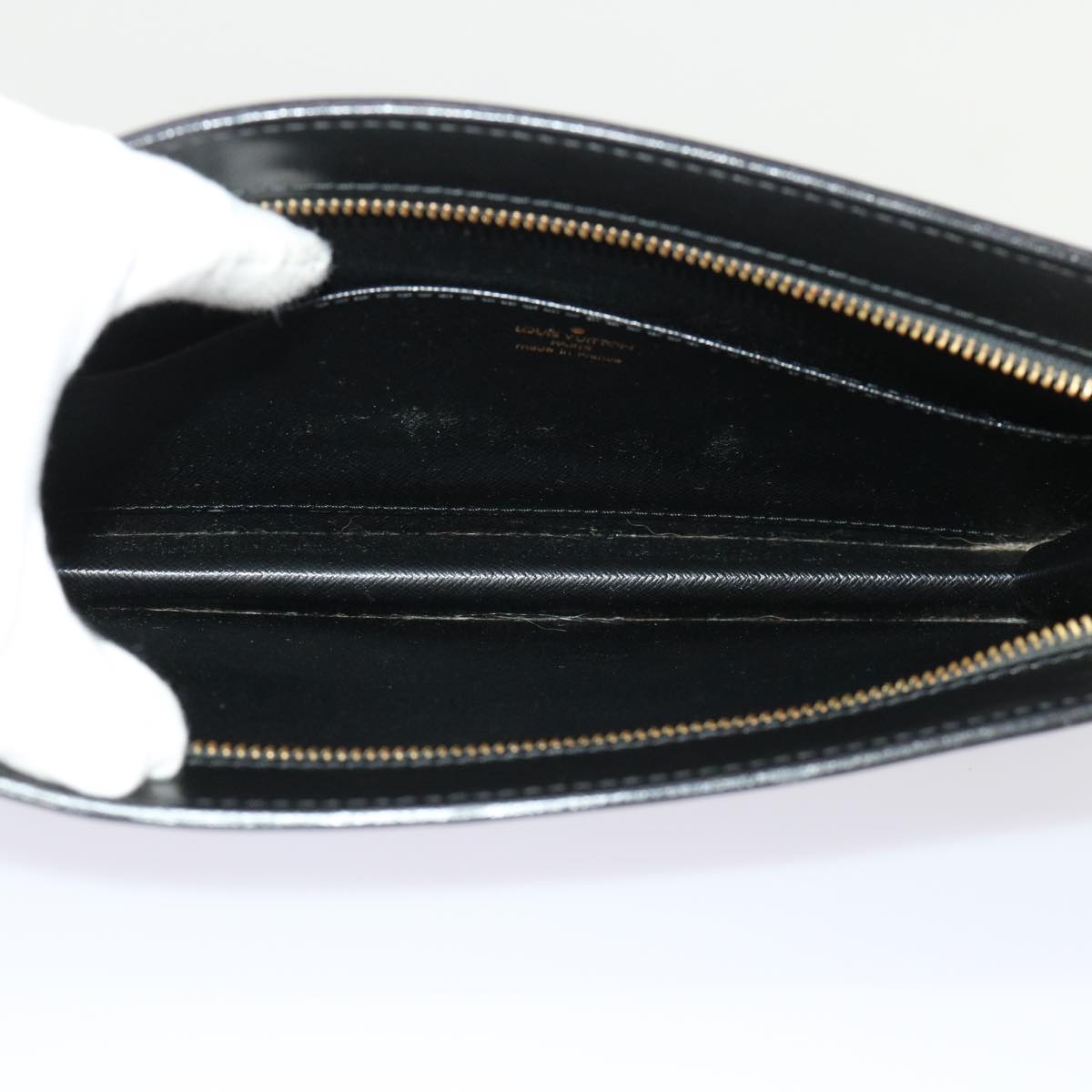 LOUIS VUITTON Epi Pochette Homme Clutch Bag Black M52522 LV th3777