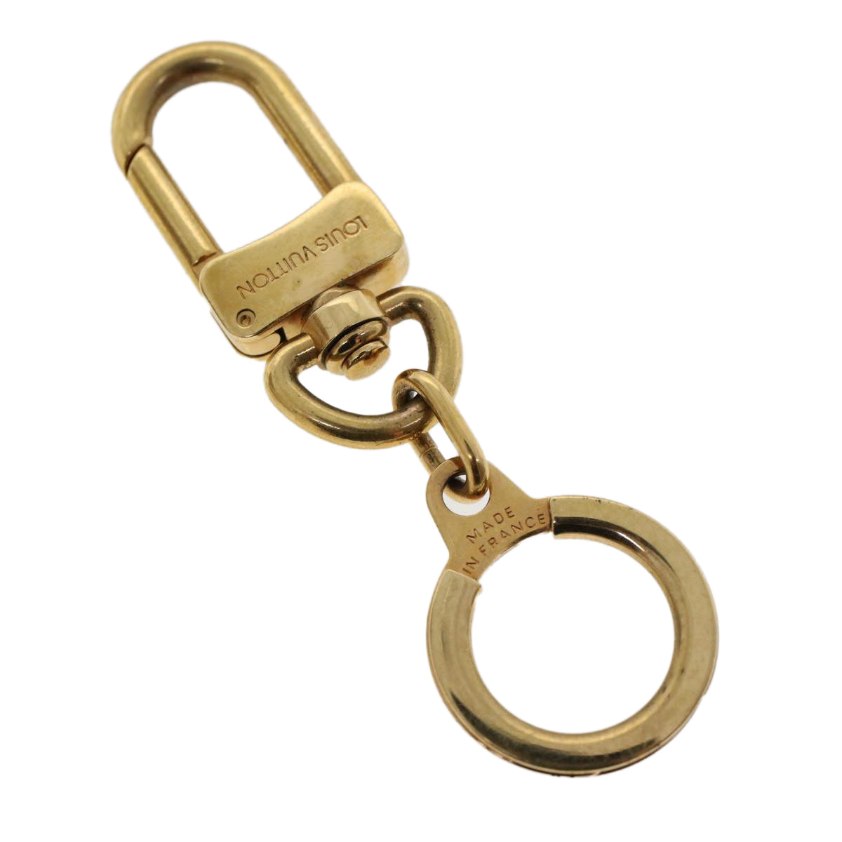 LOUIS VUITTON Anneau Cles Key Holder Metal Gold Tone LV th3779