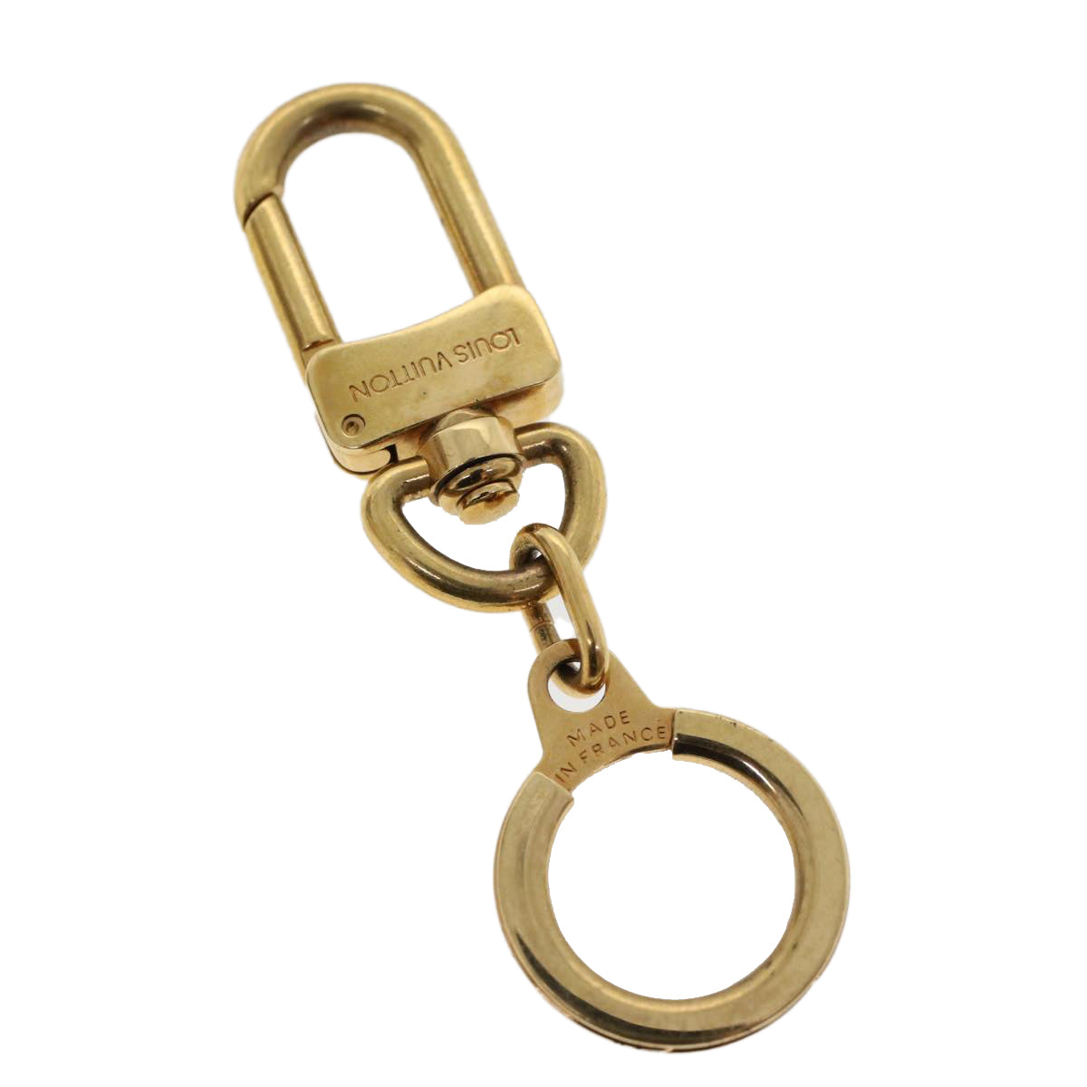 LOUIS VUITTON Anneau Cles Key Holder Metal Gold Tone LV th3779