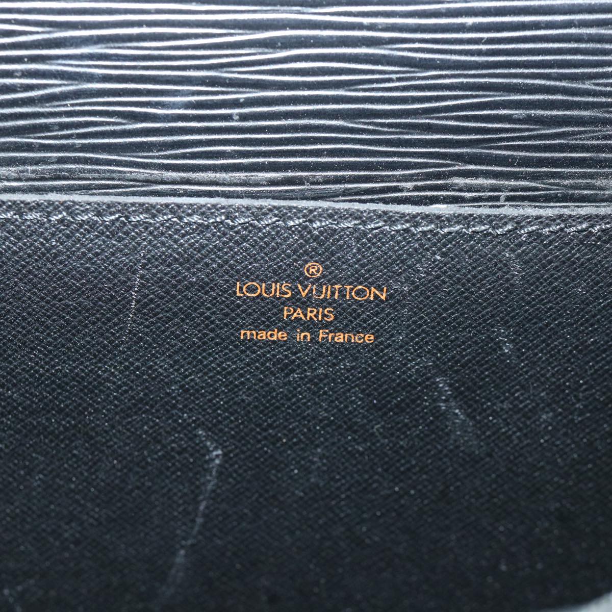LOUIS VUITTON Epi Porte Documents Bandouliere Briefcase Black M54467 th4002