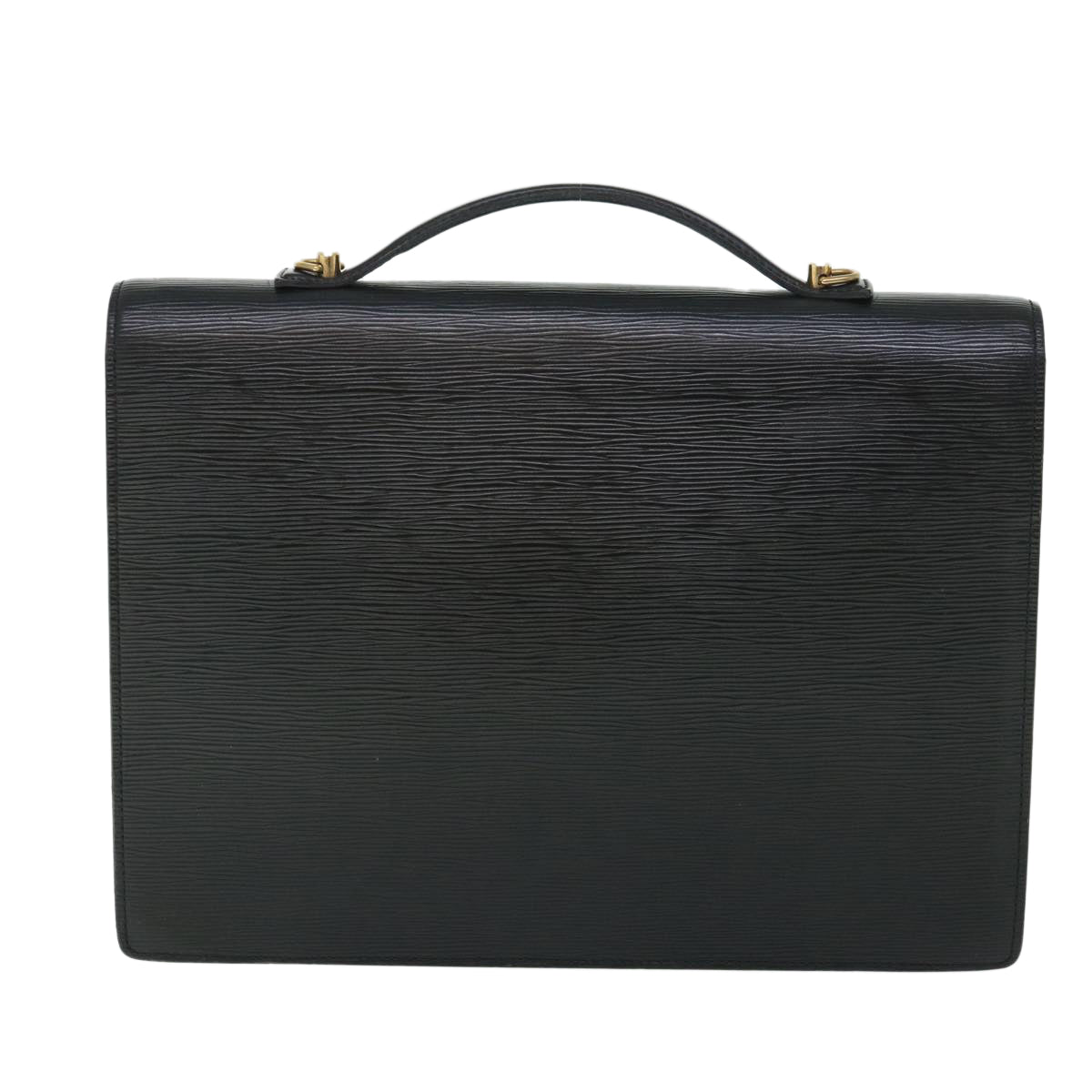 LOUIS VUITTON Epi Porte Documents Bandouliere Briefcase Black M54467 th4002