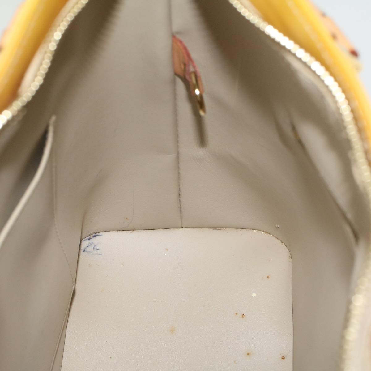 LOUIS VUITTON Monogram Vernis Houston Hand Bag Beige M91004 LV th4003