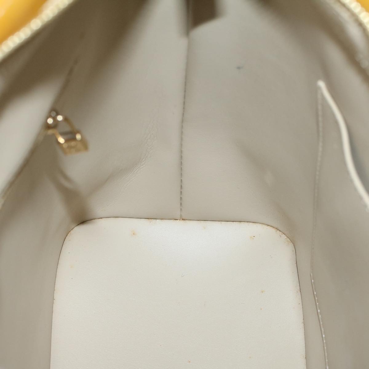 LOUIS VUITTON Monogram Vernis Houston Hand Bag Beige M91004 LV th4003