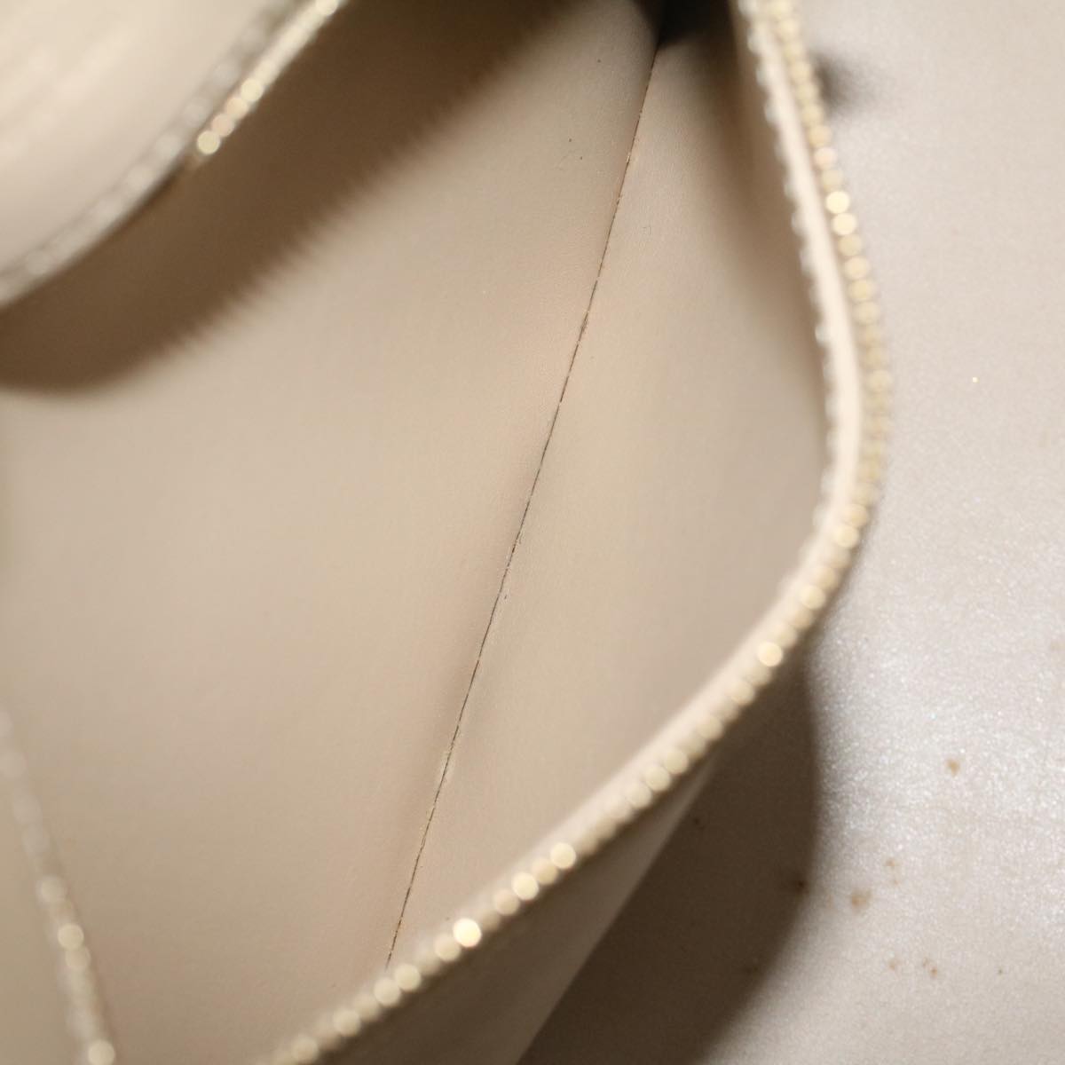 LOUIS VUITTON Monogram Vernis Houston Hand Bag Beige M91004 LV th4003