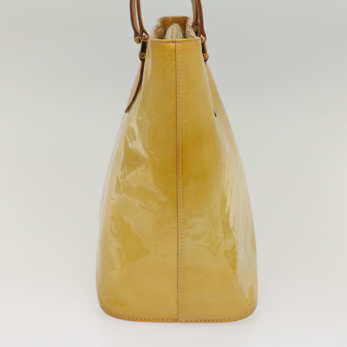 LOUIS VUITTON Monogram Vernis Houston Hand Bag Beige M91004 LV th4003