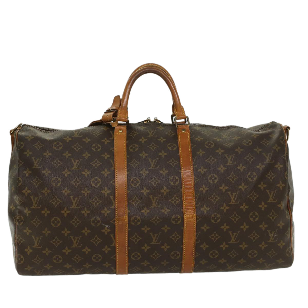 LOUIS VUITTON Monogram Keepall Bandouliere 55 Boston Bag M41414 LV th4006