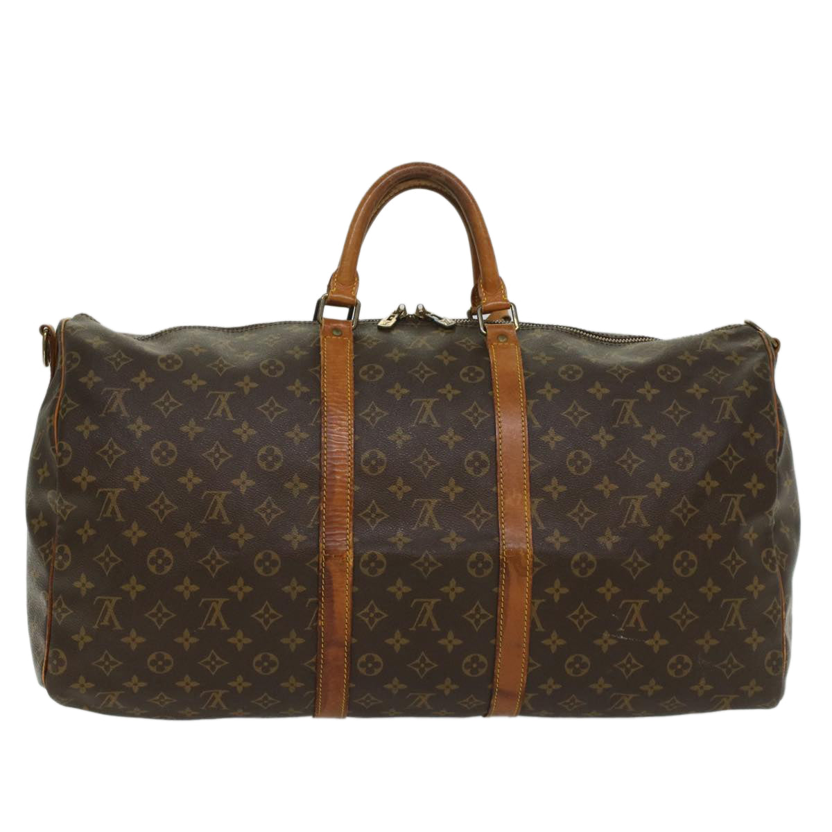 LOUIS VUITTON Monogram Keepall Bandouliere 55 Boston Bag M41414 LV th4006