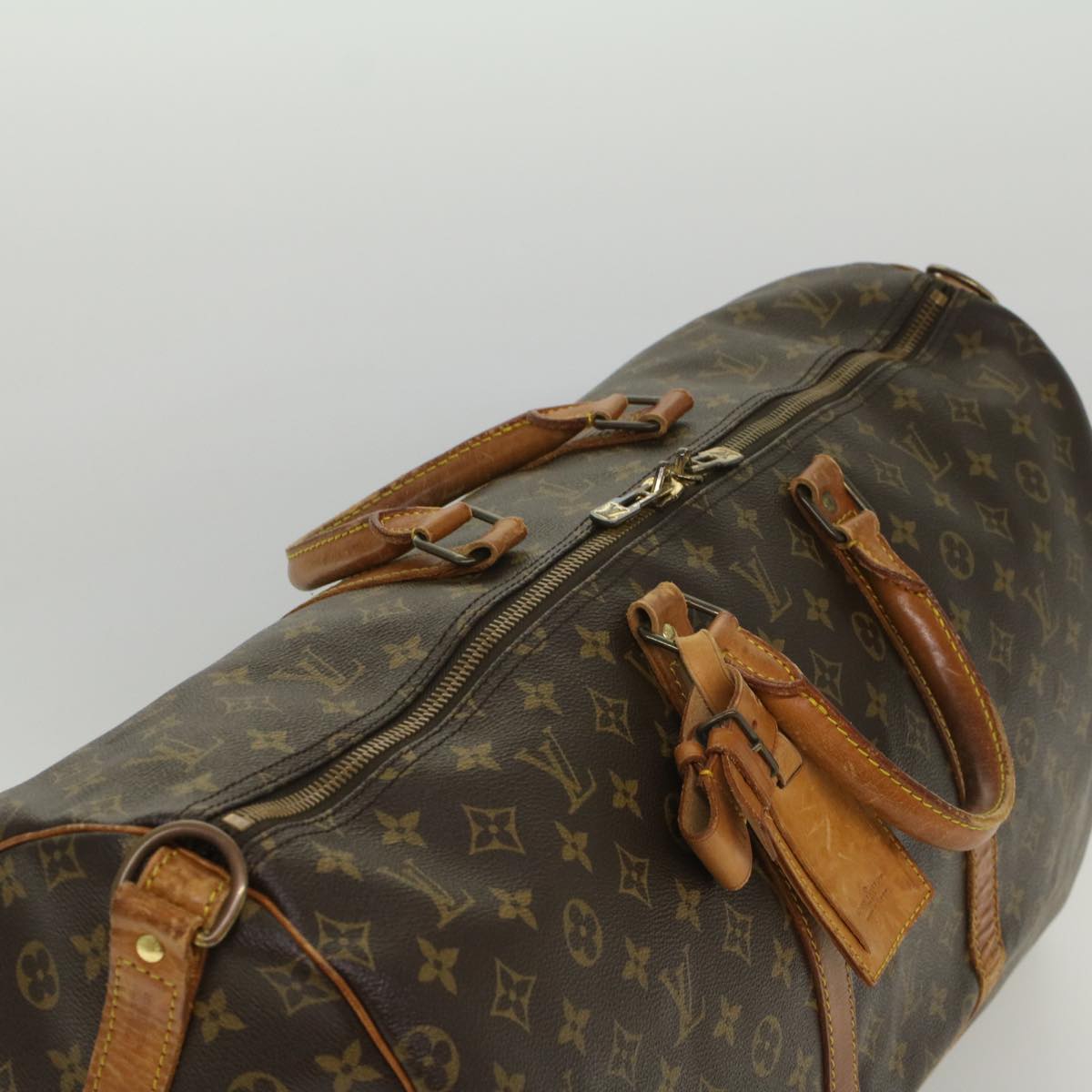 LOUIS VUITTON Monogram Keepall Bandouliere 55 Boston Bag M41414 LV th4006