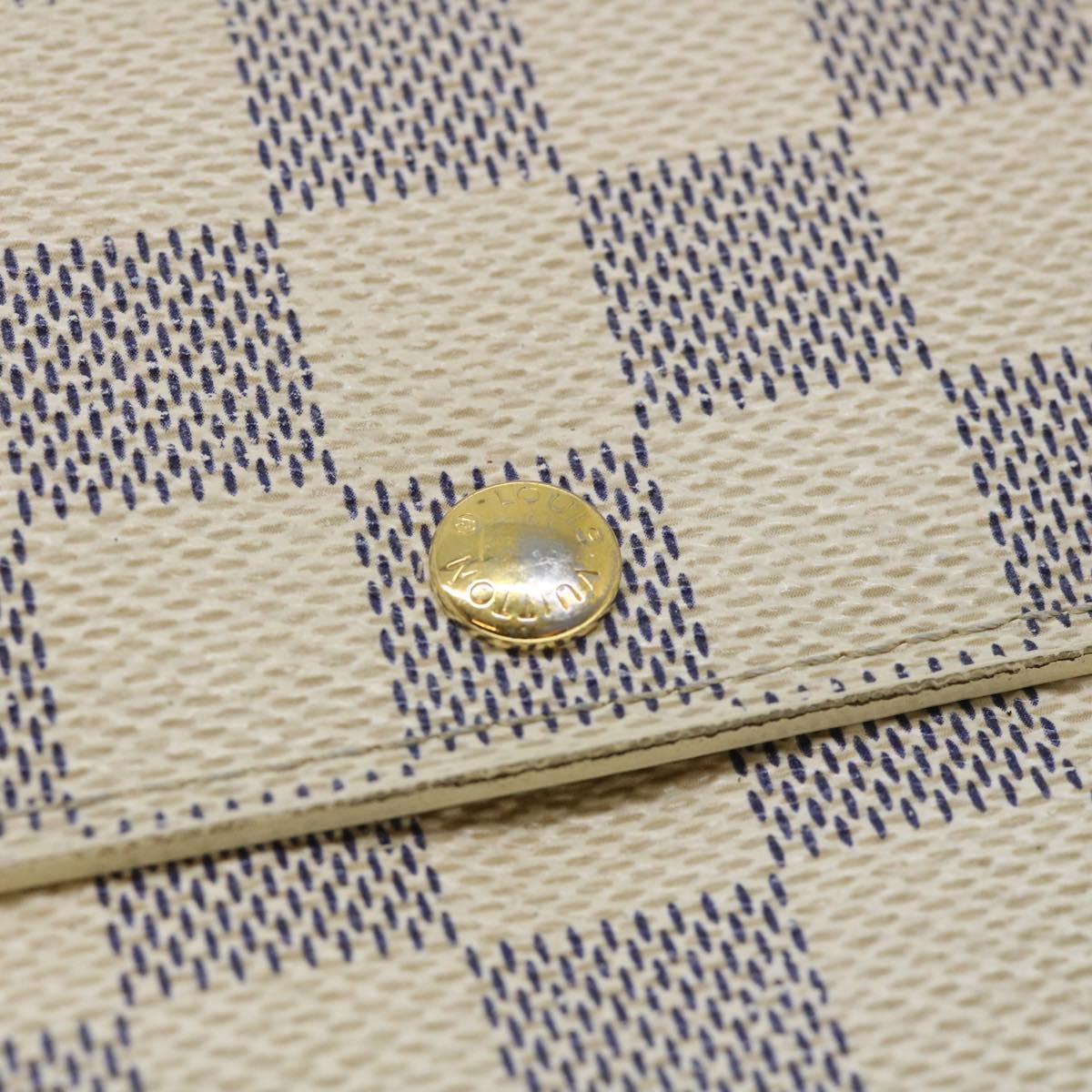LOUIS VUITTON Damier Azur Portefeuille Sarah Long Wallet N63208 LV th4009