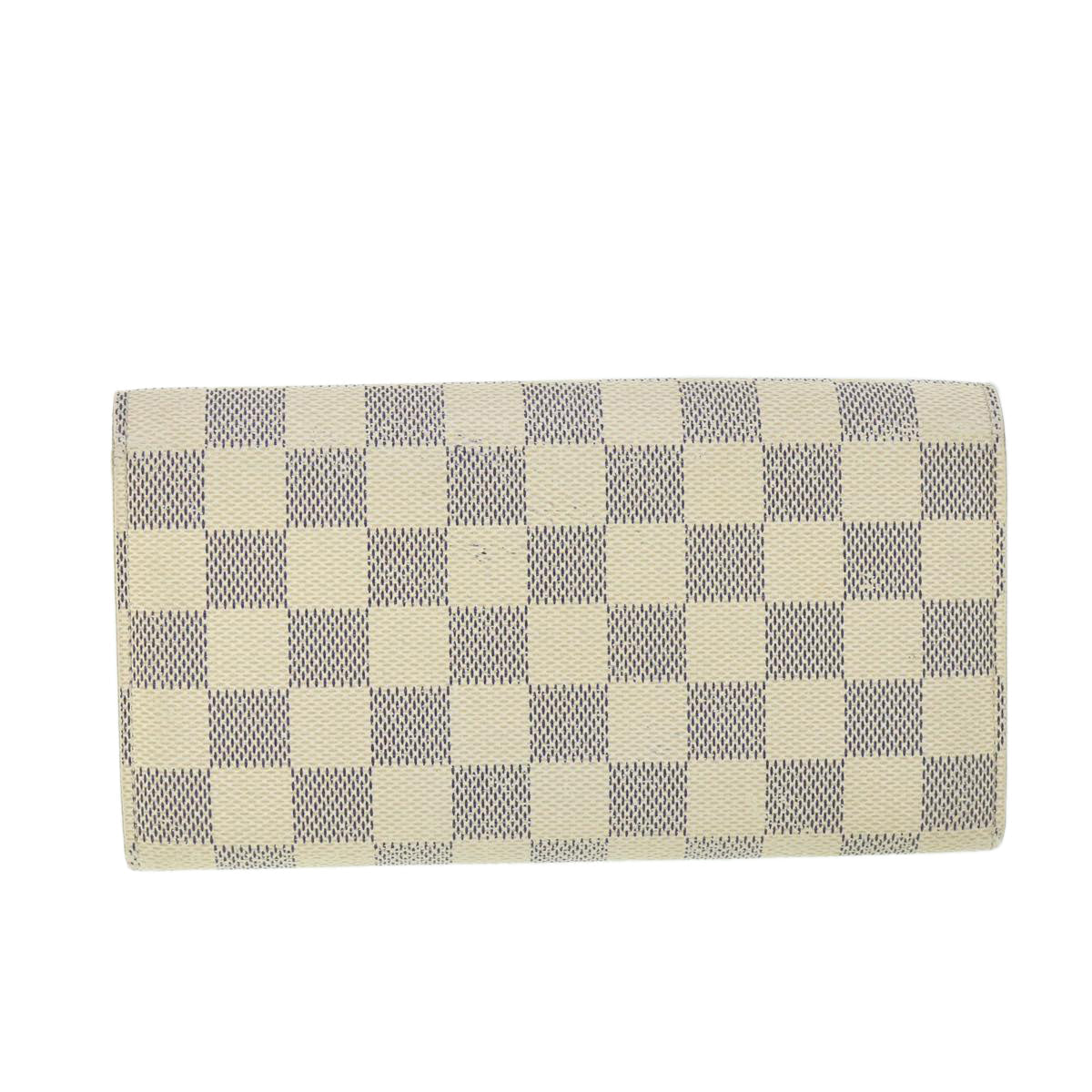 LOUIS VUITTON Damier Azur Portefeuille Sarah Long Wallet N63208 LV th4009