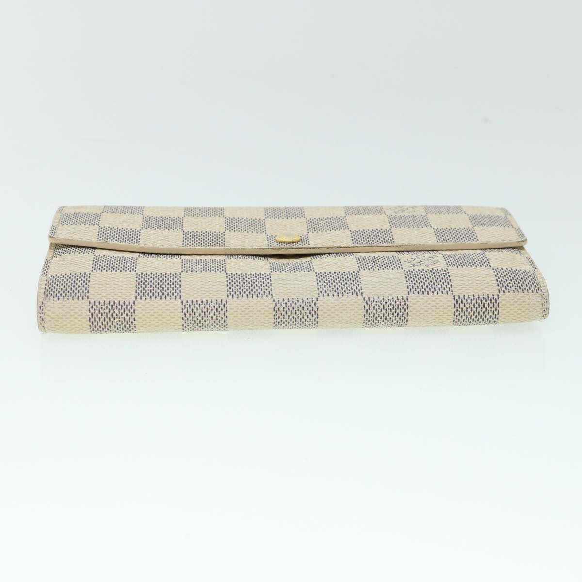 LOUIS VUITTON Damier Azur Portefeuille Sarah Long Wallet N63208 LV th4009