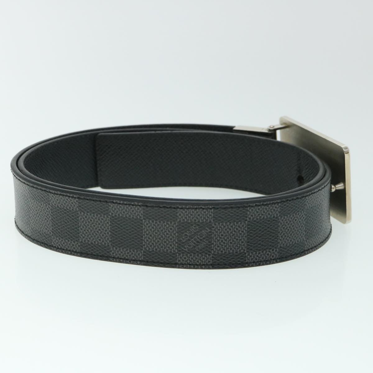 LOUIS VUITTON Damier Graphite Ceinture Inventeur Tour Belt M9632V LV th4026