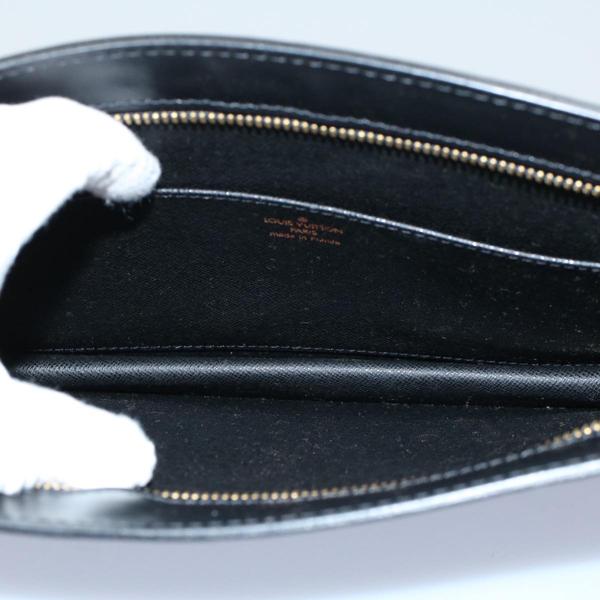 LOUIS VUITTON Epi Pochette Homme Clutch Bag Black M52522 LV th4042
