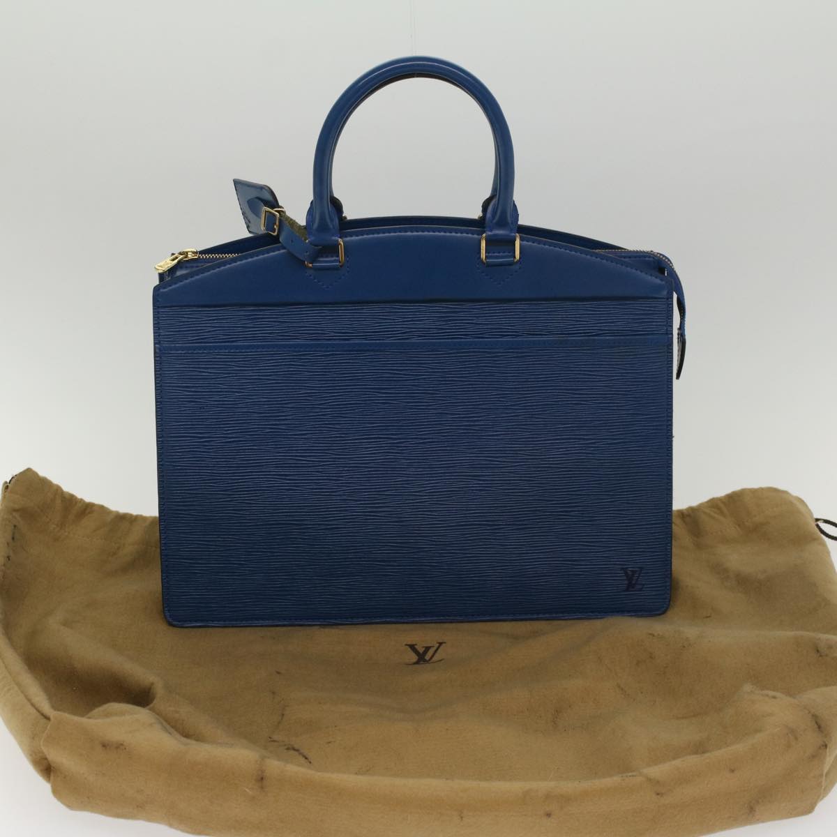 LOUIS VUITTON Epi Riviera Hand Bag Blue M48185 LV th4044