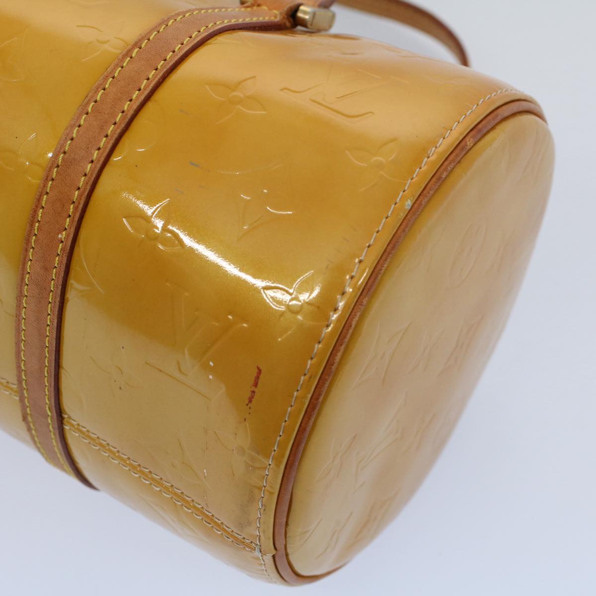 LOUIS VUITTON Monogram Vernis Bedford Hand Bag Beige M91006 LV th4049