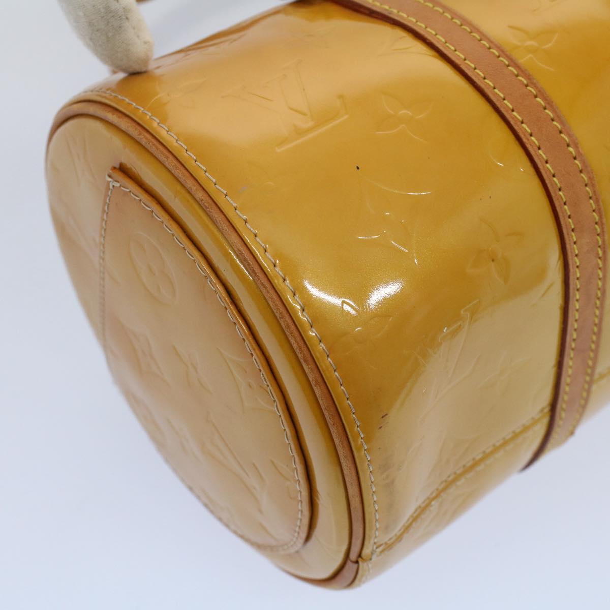 LOUIS VUITTON Monogram Vernis Bedford Hand Bag Beige M91006 LV th4049