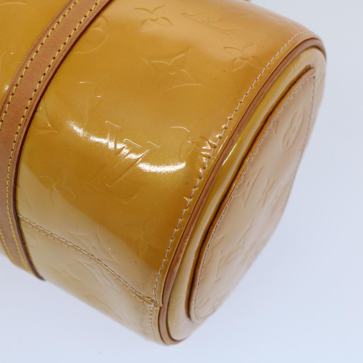 LOUIS VUITTON Monogram Vernis Bedford Hand Bag Beige M91006 LV th4049