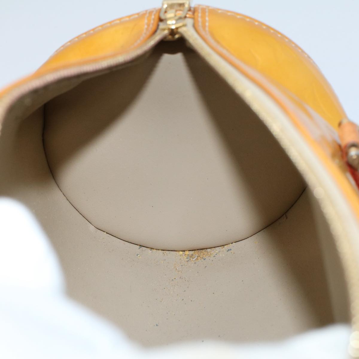 LOUIS VUITTON Monogram Vernis Bedford Hand Bag Beige M91006 LV th4049