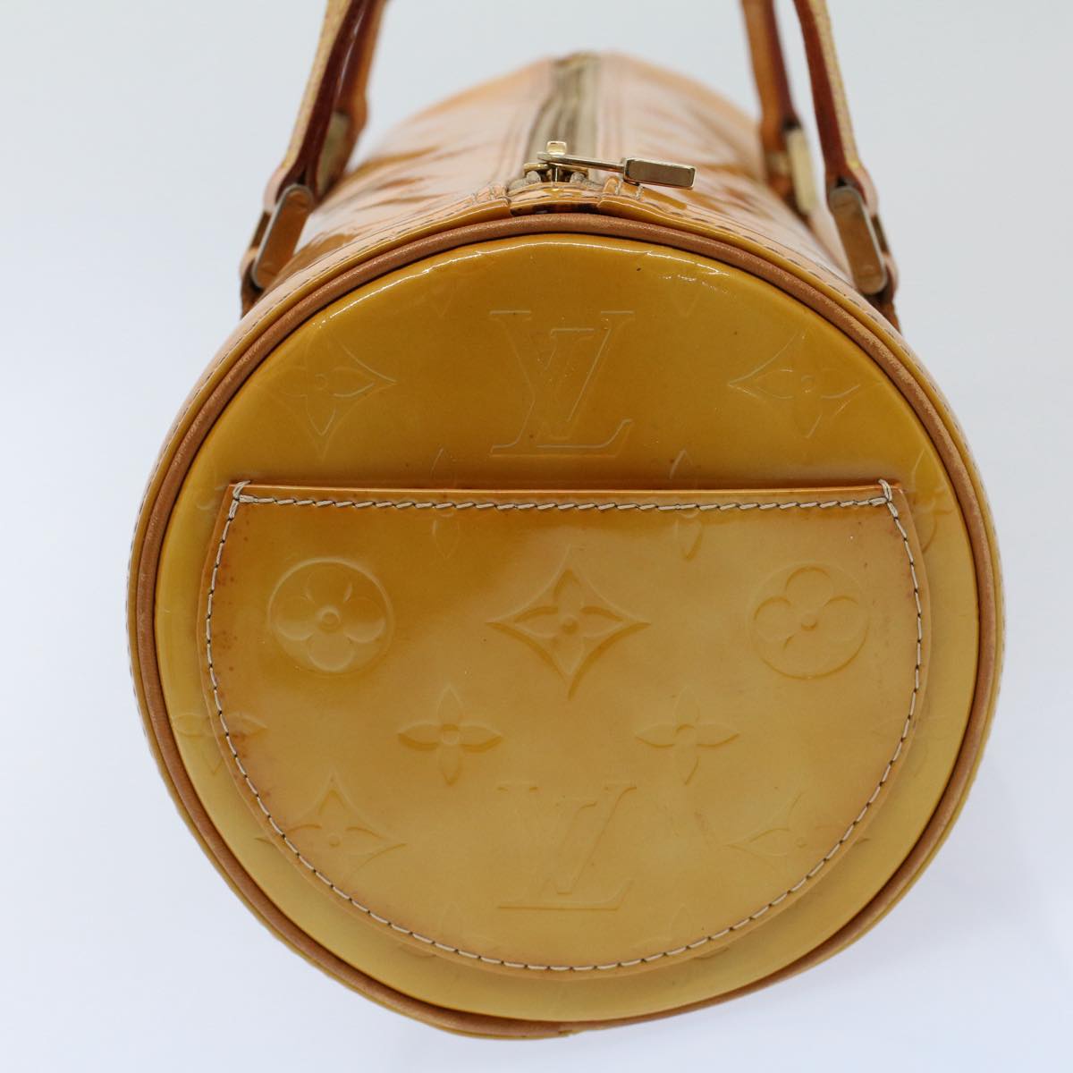 LOUIS VUITTON Monogram Vernis Bedford Hand Bag Beige M91006 LV th4049