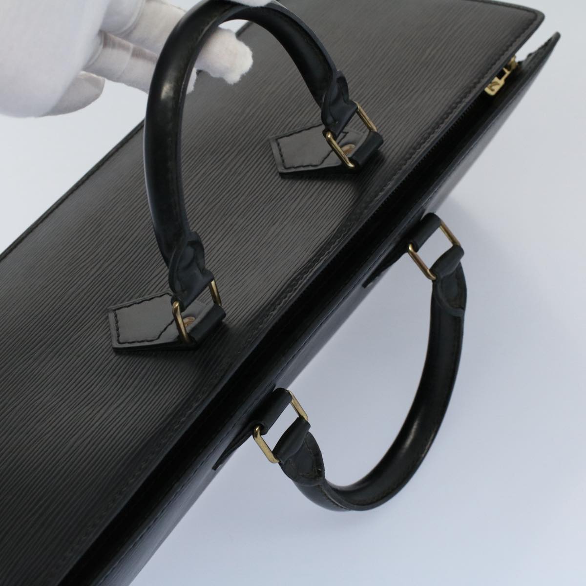 LOUIS VUITTON Epi Sac Triangle Hand Bag Black Noir M52092 LV th4052