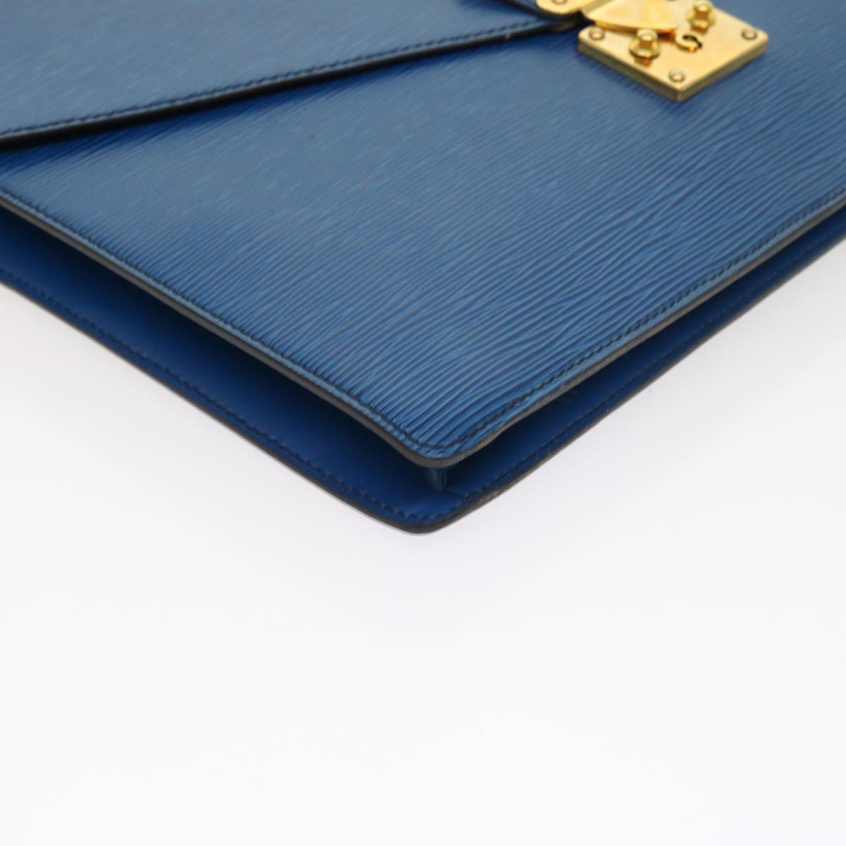 LOUIS VUITTON Epi Porte Documents Bandouliere Bag Toledo Blue LV th4061