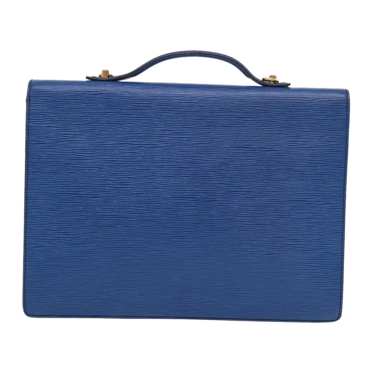 LOUIS VUITTON Epi Porte Documents Bandouliere Bag Toledo Blue LV th4061