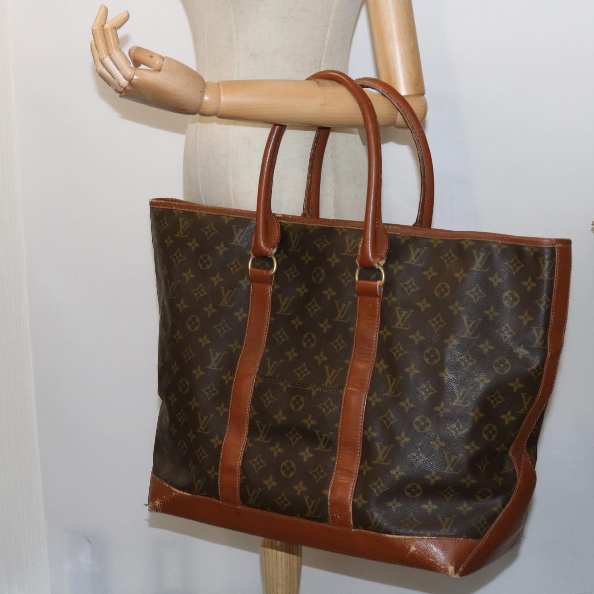 LOUIS VUITTON Monogram Sac Weekend GM Tote Bag M42420 LV th4075