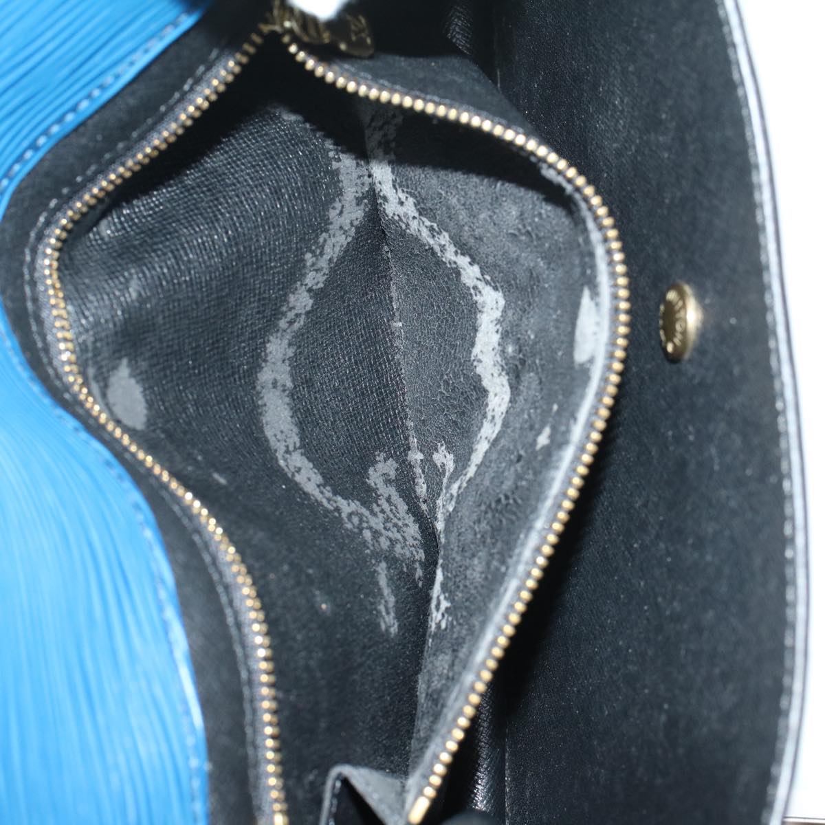 LOUIS VUITTON Epi Montaigne 23 Clutch Bag Blue M52665 LV th4081