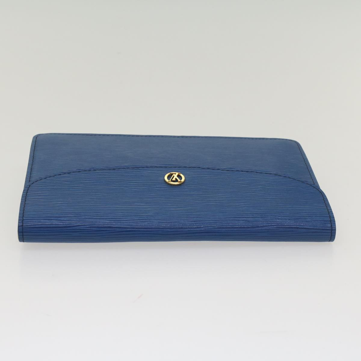 LOUIS VUITTON Epi Montaigne 23 Clutch Bag Blue M52665 LV th4081
