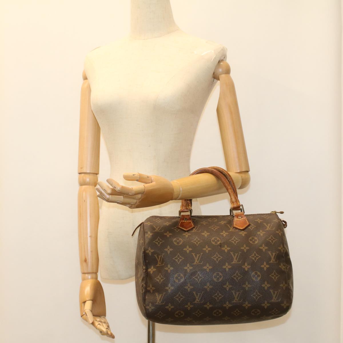 LOUIS VUITTON Monogram Speedy 30 Hand Bag M41526 LV th4087