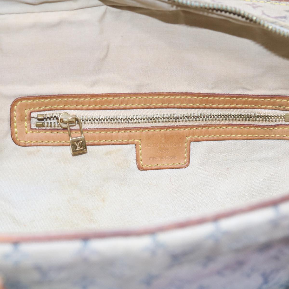 LOUIS VUITTON Monogram Mini Marie Hand Bag Blue M92003 LV th4091