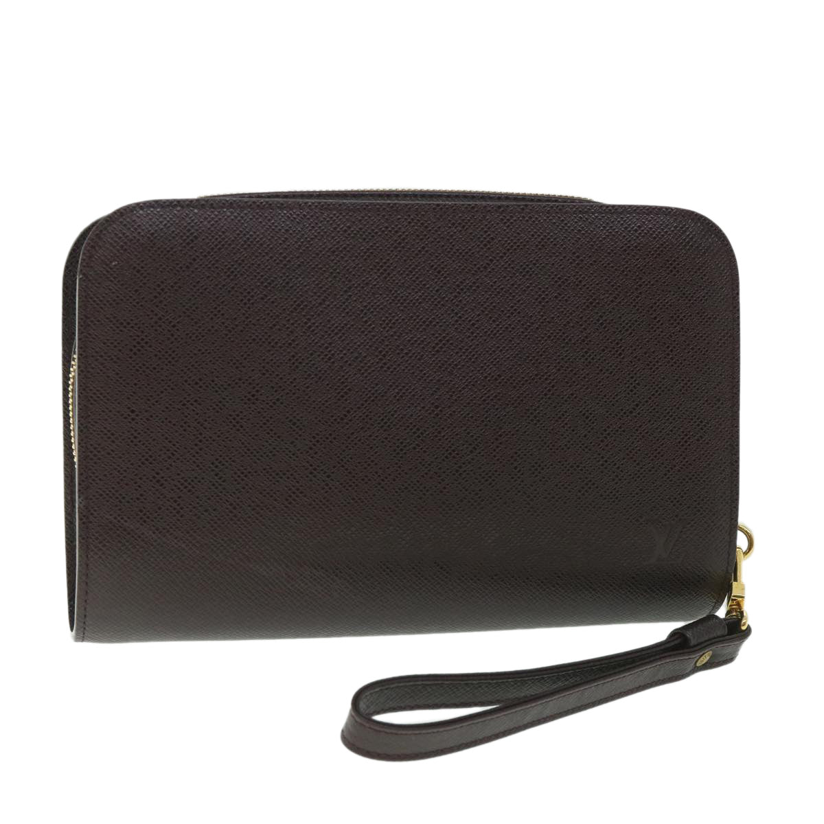 LOUIS VUITTON Taiga Baikal Clutch Bag Acajou M30186 LV th4123