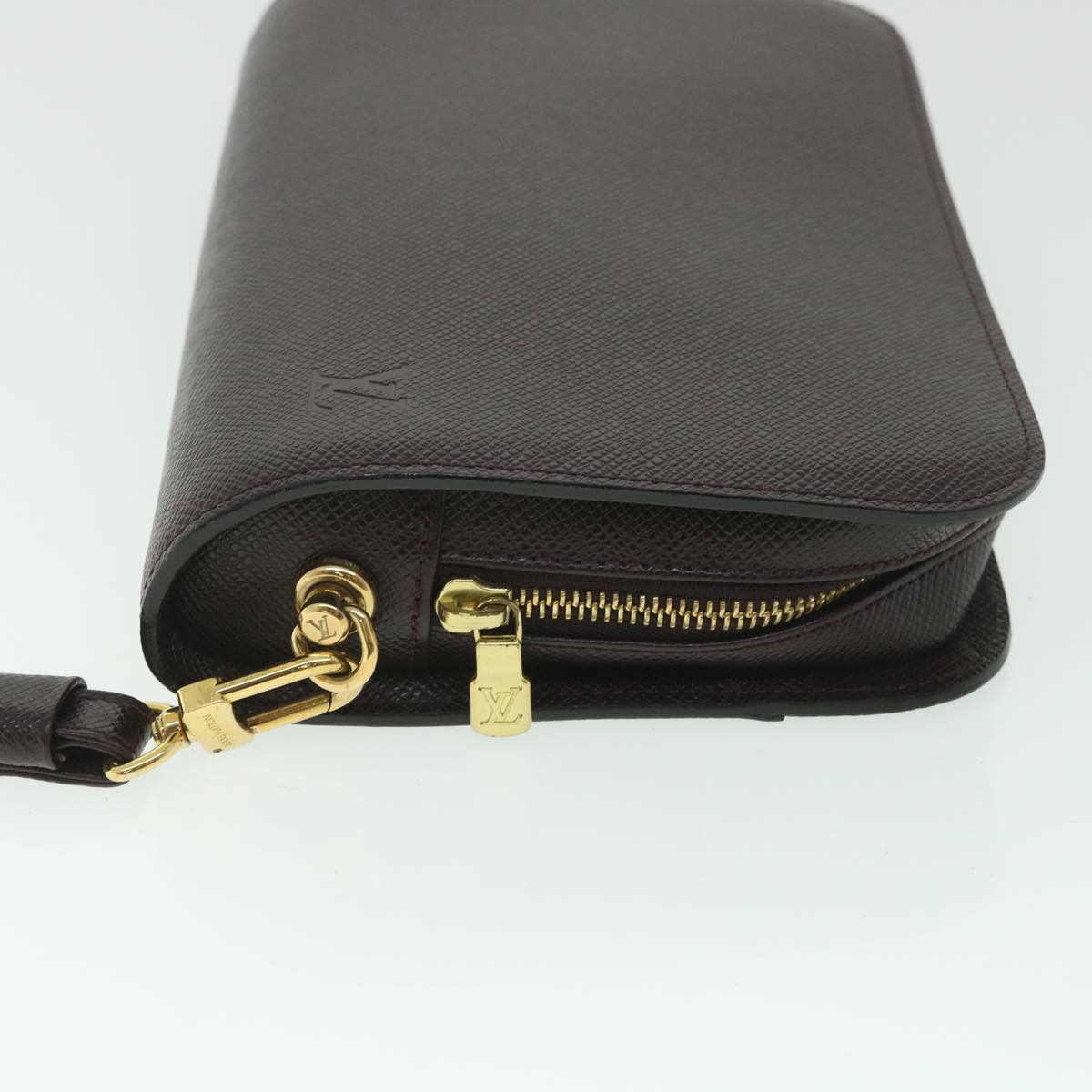 LOUIS VUITTON Taiga Baikal Clutch Bag Acajou M30186 LV th4123