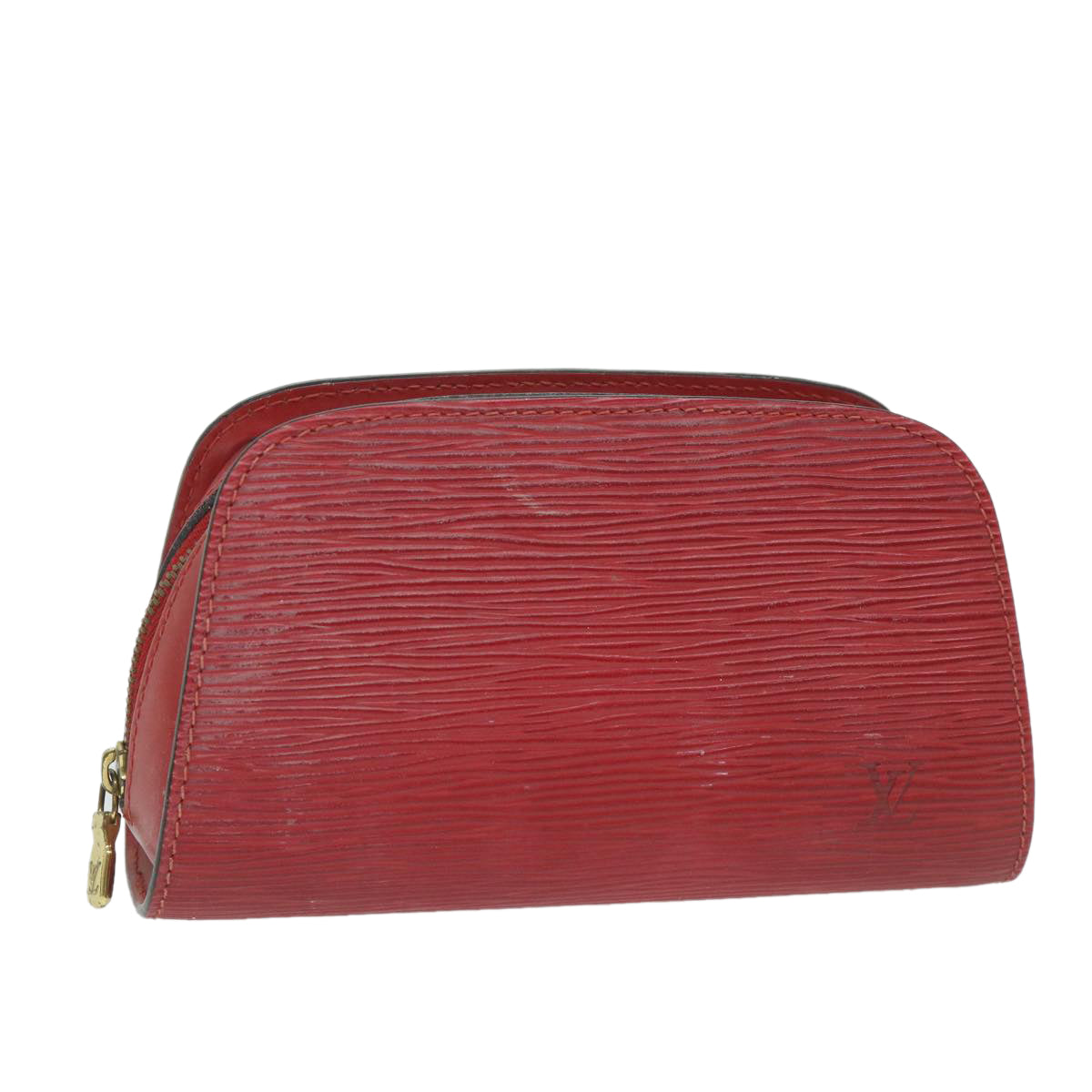 LOUIS VUITTON Epi Dauphine PM Pouch Red M48447 LV th4216